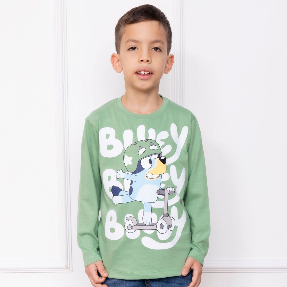 BLUEY - POLO BLUEY NIÑO ML - JERSEY 100% ALGODON