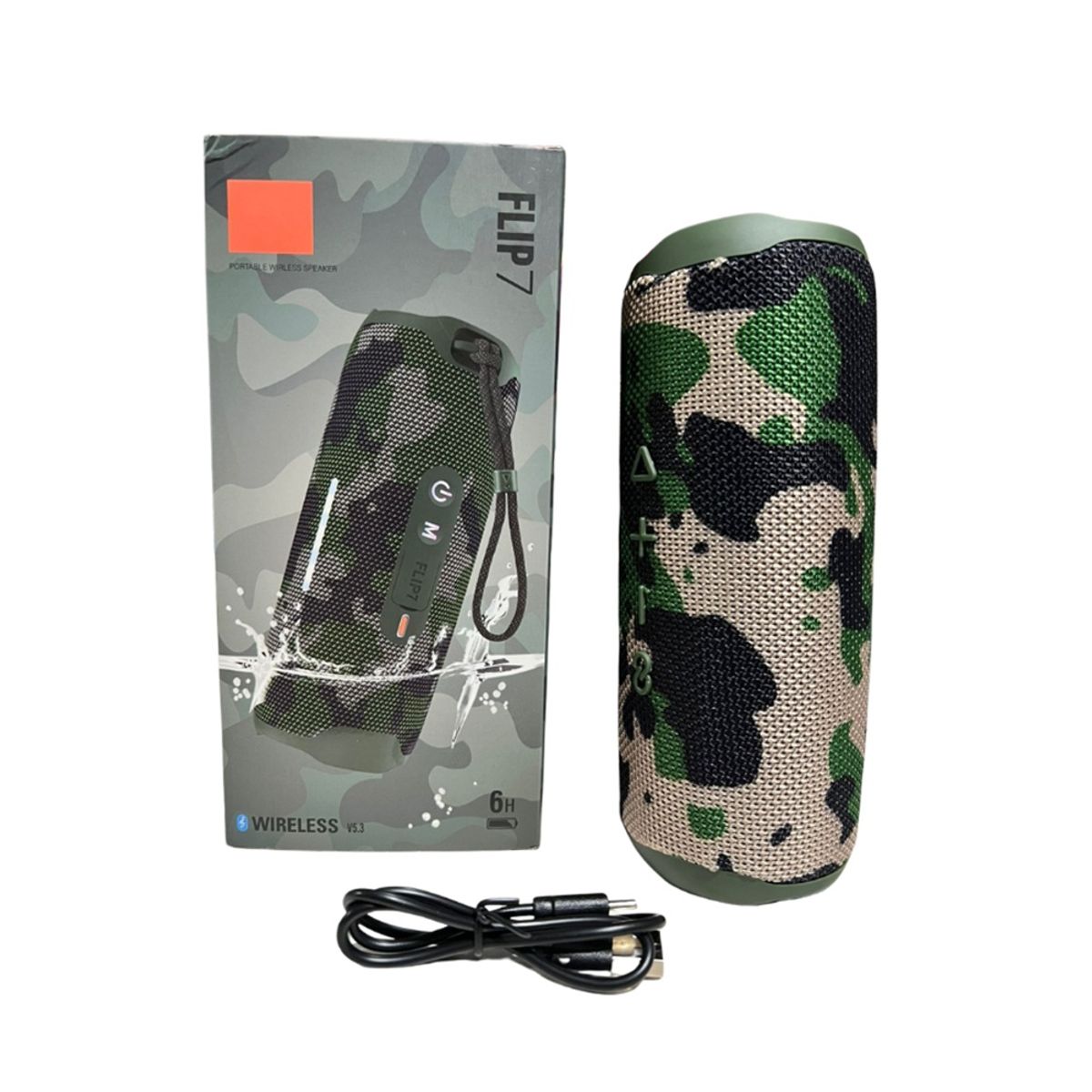 GENERICO - PARLANTE BLUETOOTH FLIP 7 CON LUZ LED