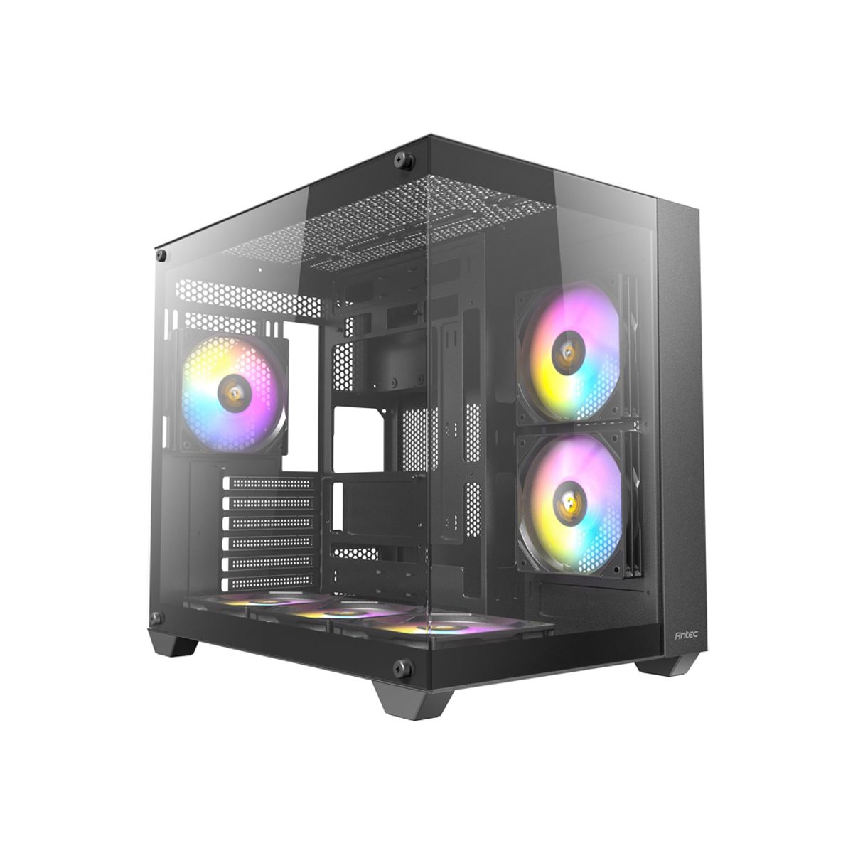 GENERICO - Caja Mid Tower Antec Cx800 Argb Con 3 Ventiladores Led, Color Negro, Excelente Ventilación