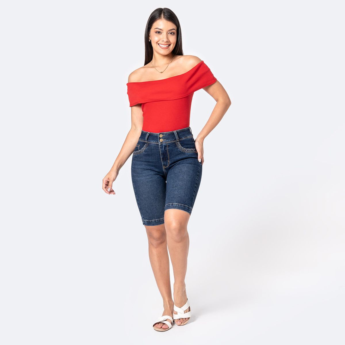 PIONIER - Short Cropped Denim Stretch Mujer Kepser Pionier