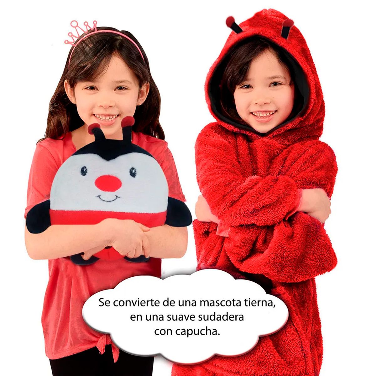 GENERICO - Peluche Convertible En Polera Con Capucha para Niños Escarabajo