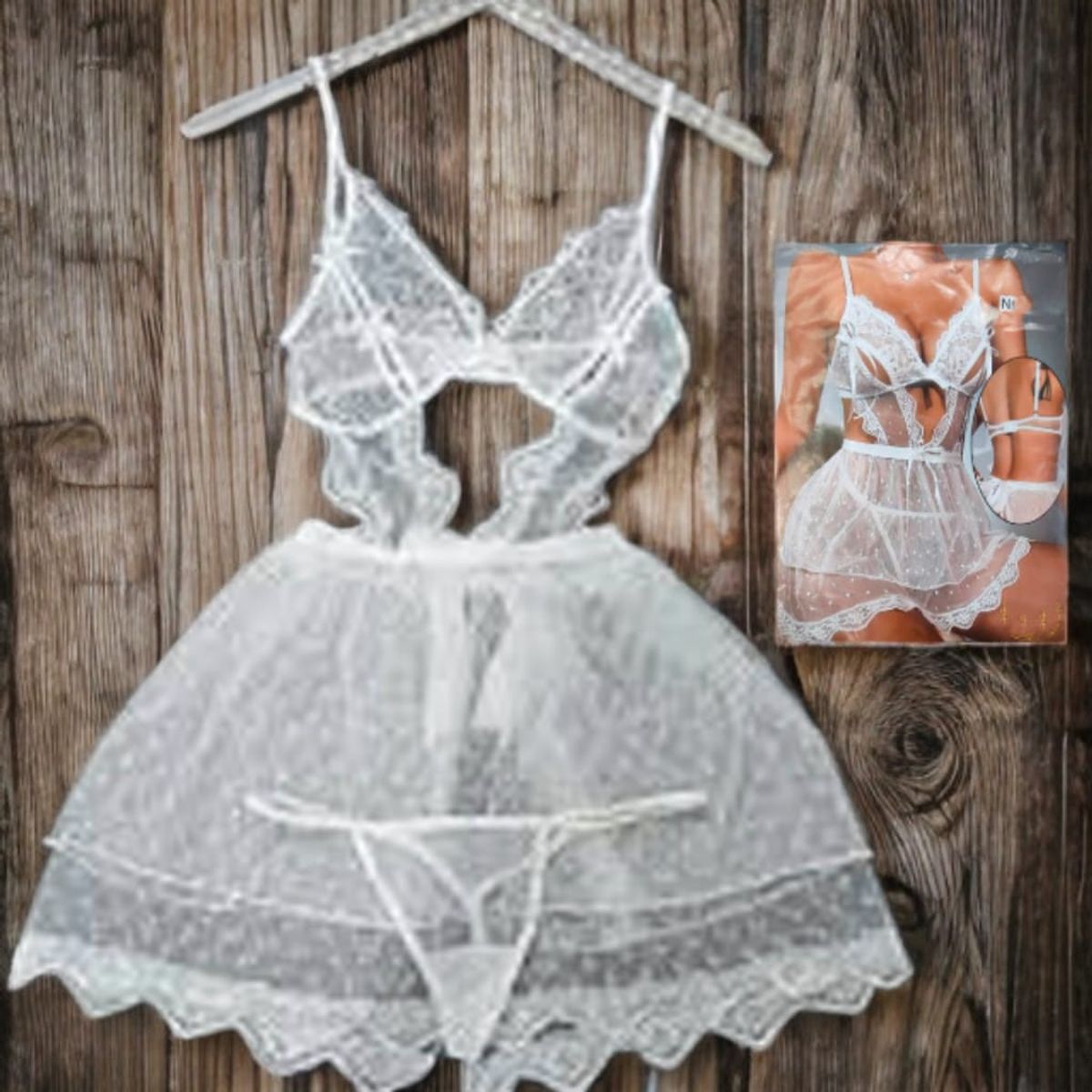 GENERICO - Juego de lenceria corto de dos piezas