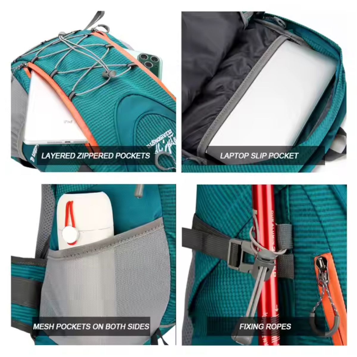 GENERICO - Mochila Trekking 40 Litros Outdoor 034 Montaña Viaje Campamento