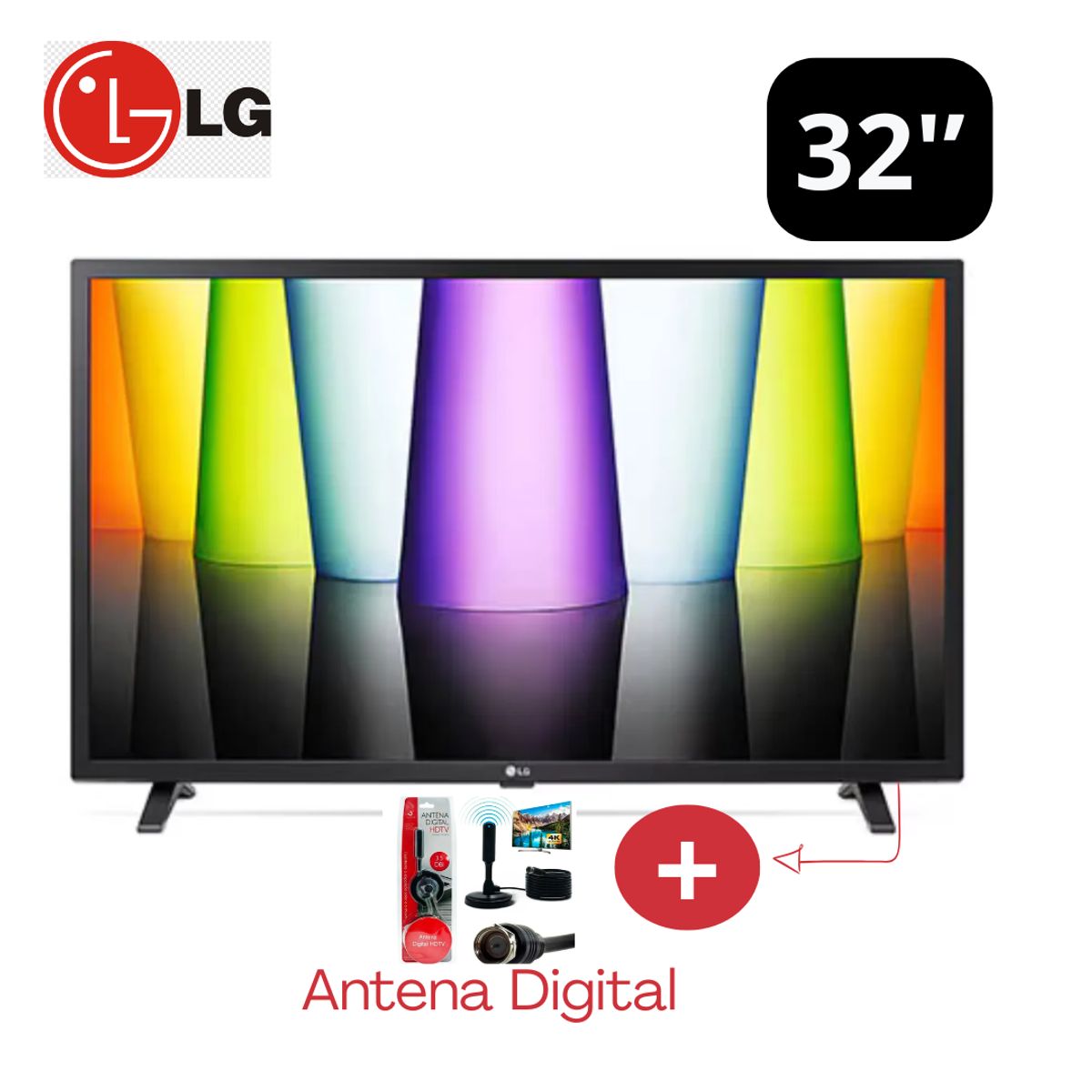 LG - Televisor LG 32 LED Smart TV HD con Thinq AI 32LQ600BPSA + Antena Digital