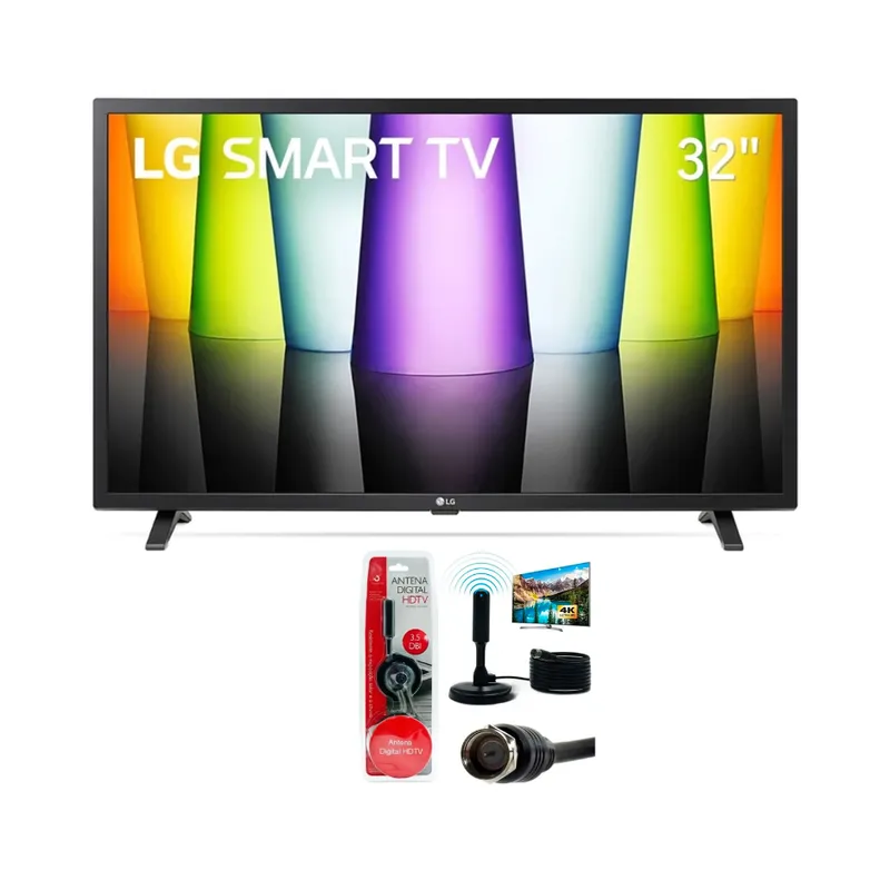 LG - Televisor LG 32 LED Smart TV HD con Thinq AI 32LQ600BPSA + Antena Digital
