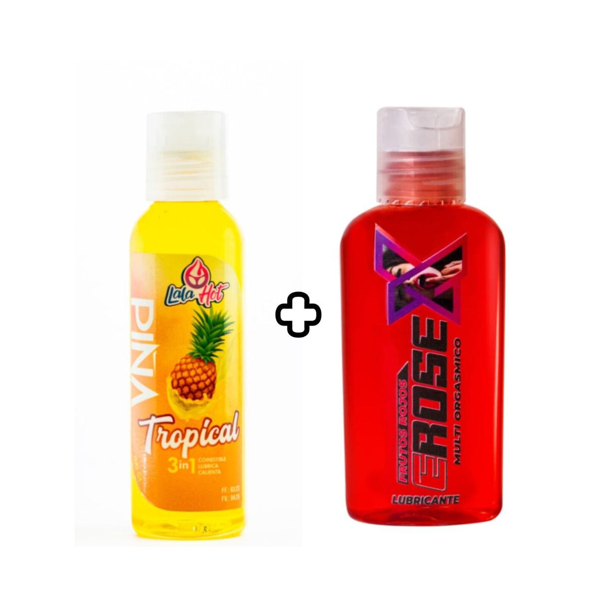 GENERICO - PACK LUBRICANTE PIÑA Y FRUTOS ROJOS SENSACIONES TROPICALES