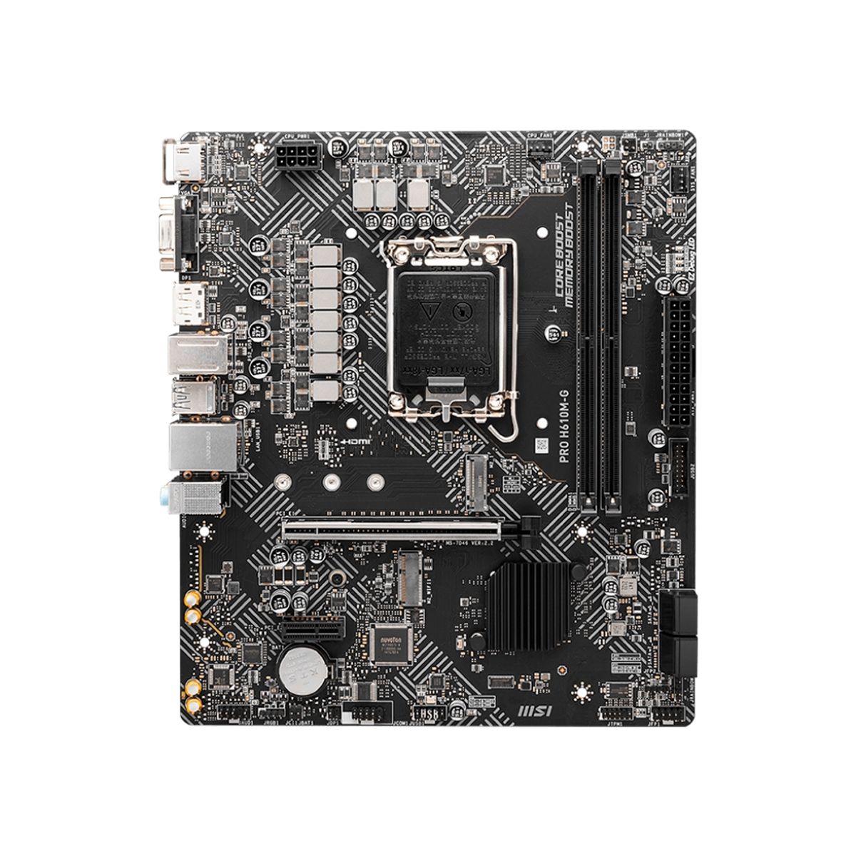 MSI - Placa Base Msi Pro H610M-G Lga1700 Matx, Chipset Intel H610 Para Alto Rendimiento Y Compat