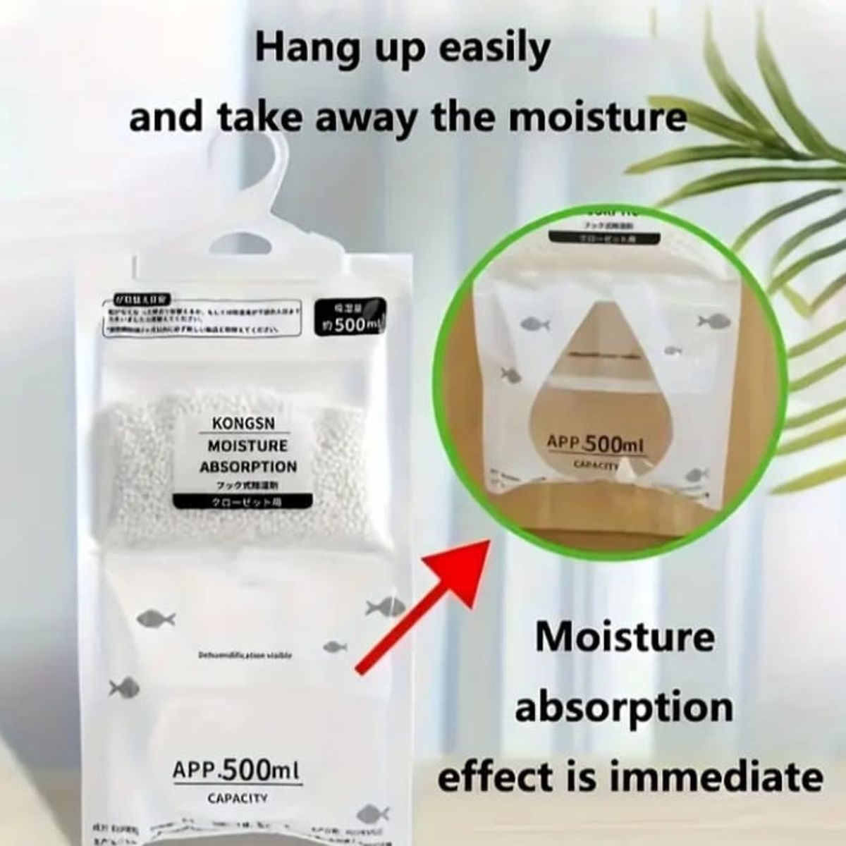 GENERICO - PACK X 2 BOLSAS ABSORBENTES DE HUMEDAD SIN AROMA DE 500ML