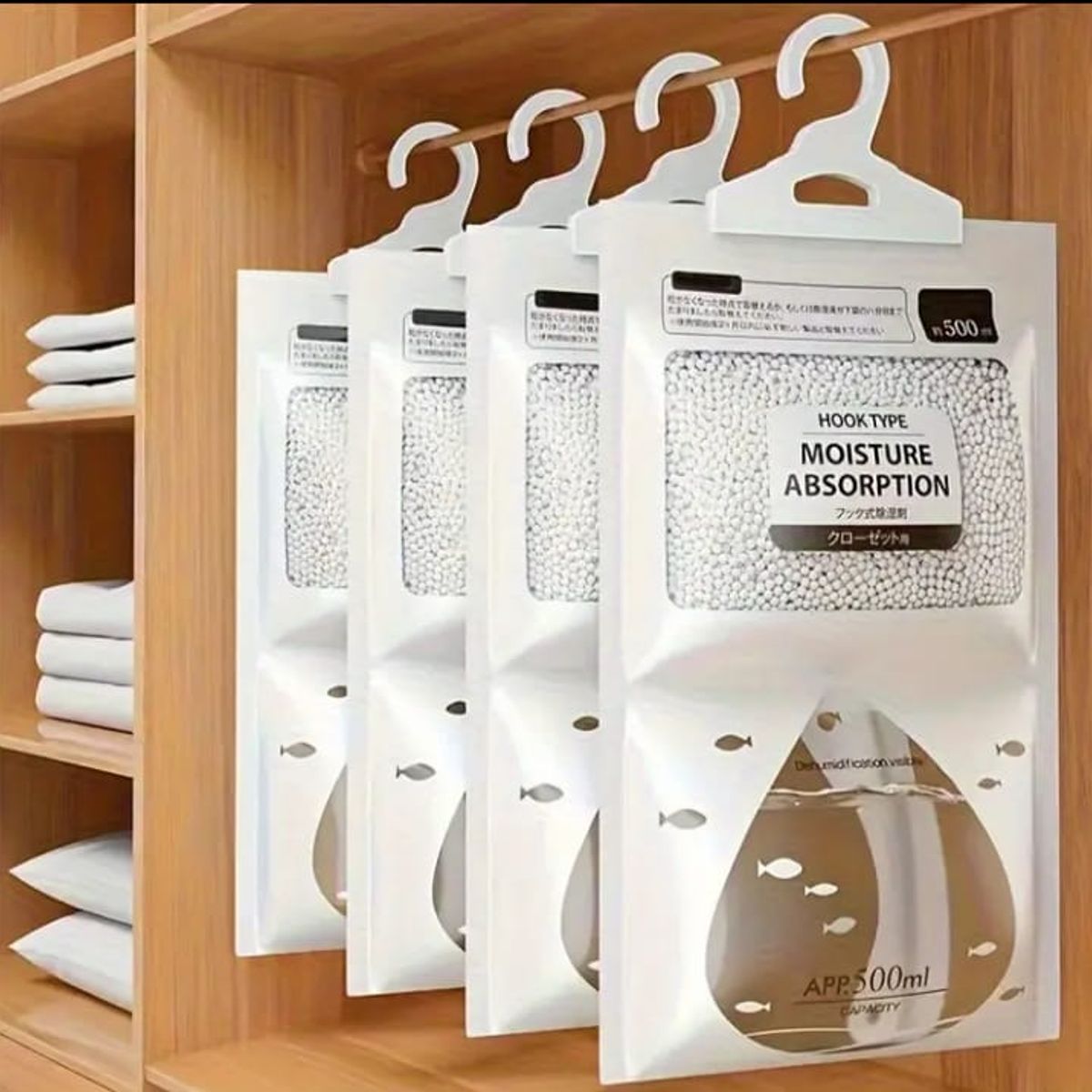 GENERICO - PACK X 5 BOLSAS ABSORBENTES DE HUMEDAD SIN AROMA DE 500ML