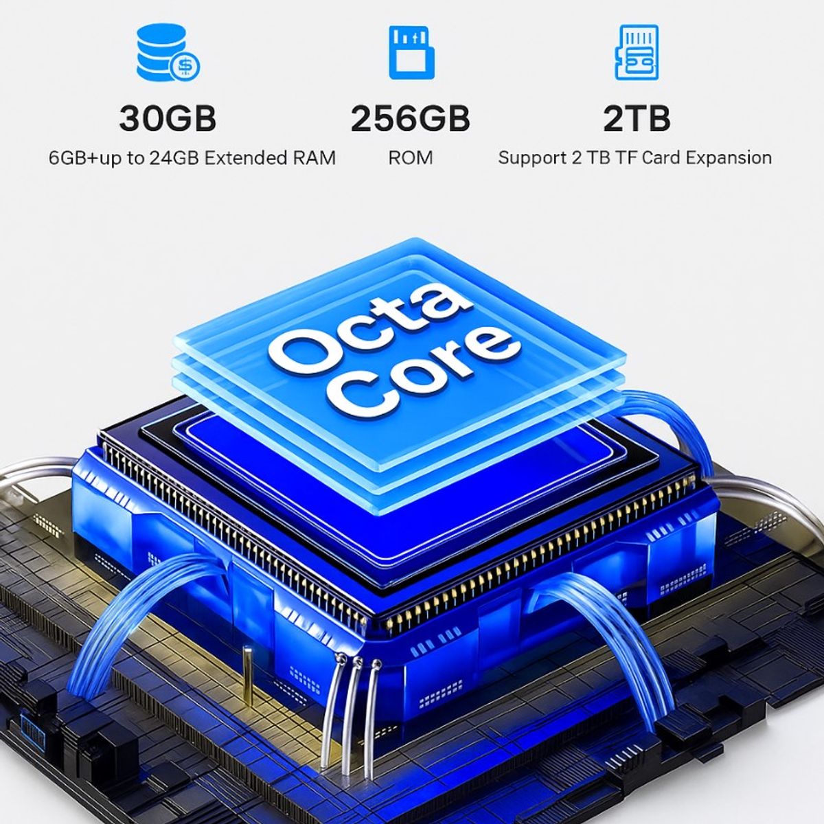 DOOGEE - Celular DOOGEE Blade 10 Pro 6.56” HD+ 90Hz, 30GB (6+24) RAM+256GB Rom, Plateado