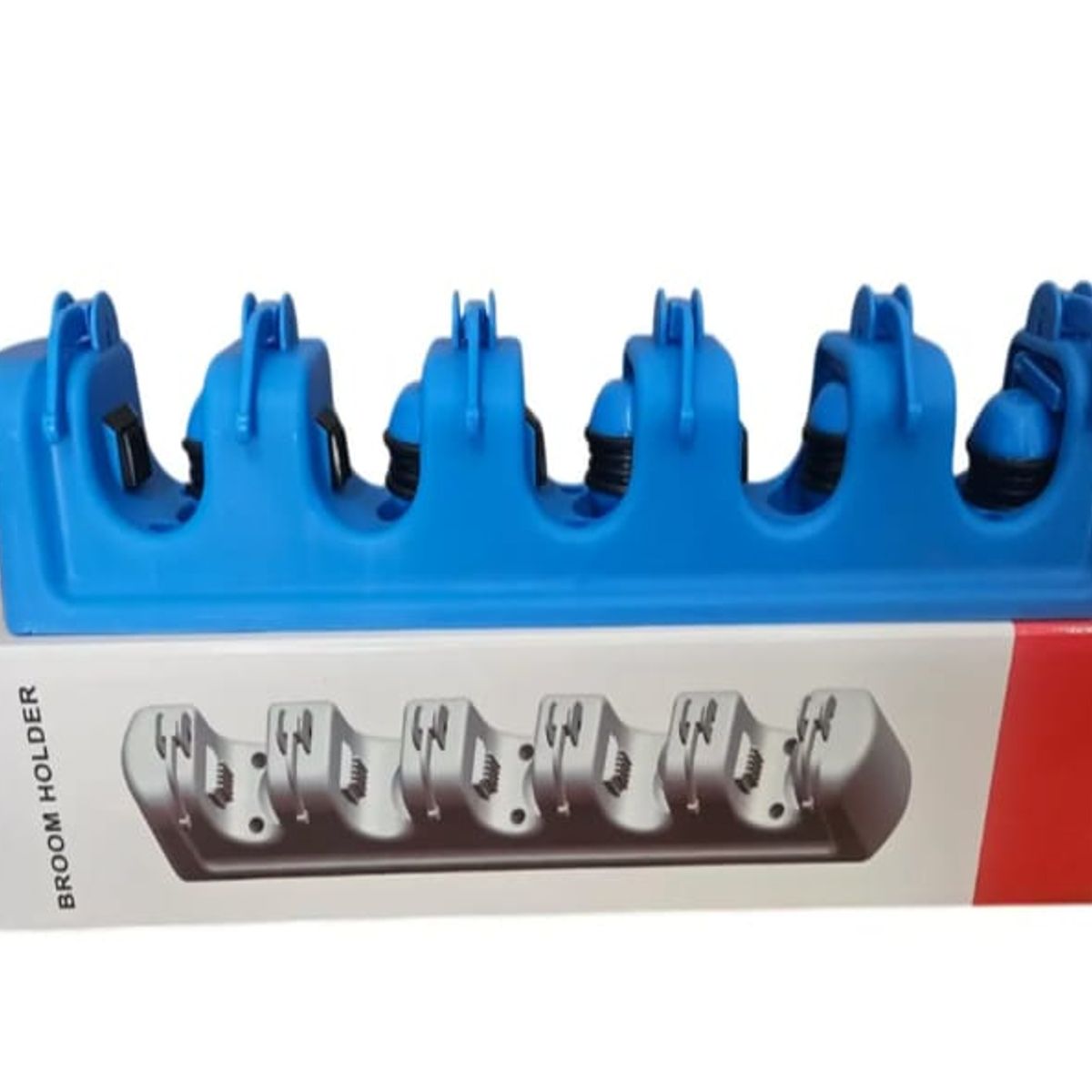 GENERICO - SOPORTE ORGANIZADOR COLGADOR PARA ESCOBAS AZUL