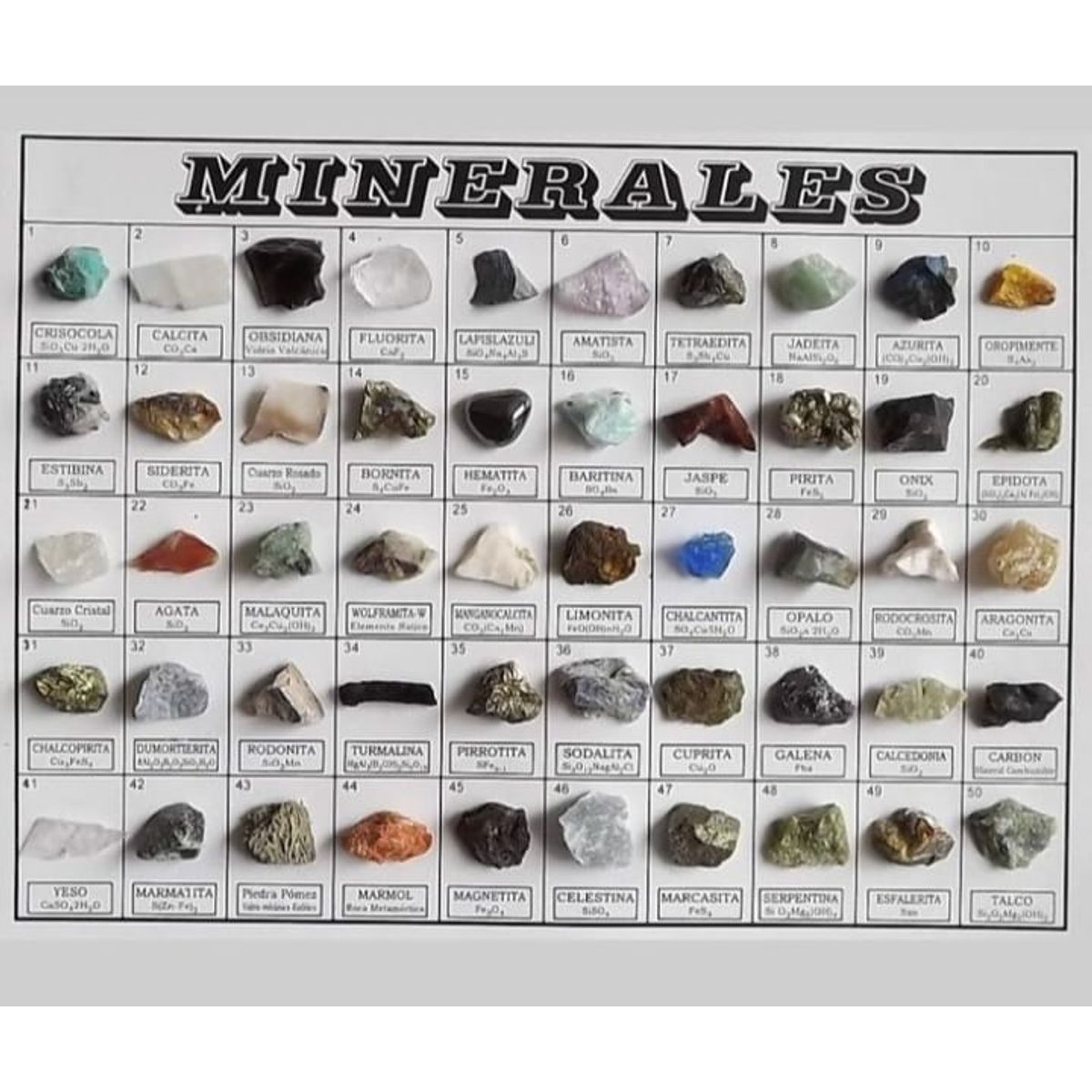 GENERICO - ARTESANIA PERUANA COLECCION 50 MINERALES