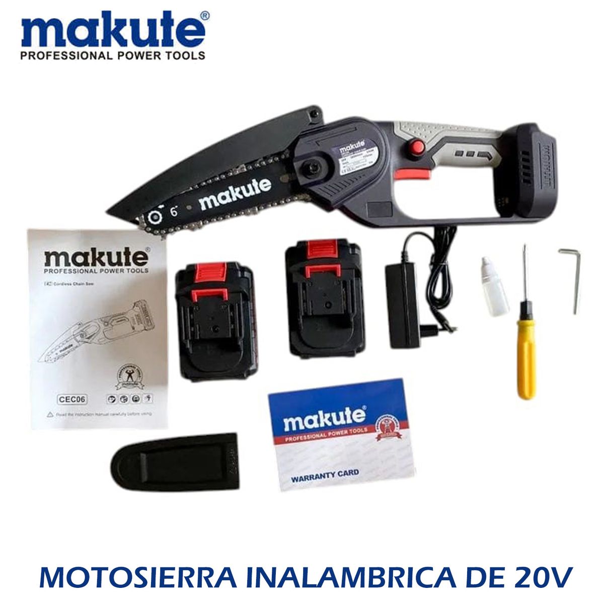 MAKUTE - MOTOSIERRA INALAMBRICA DE 20 V