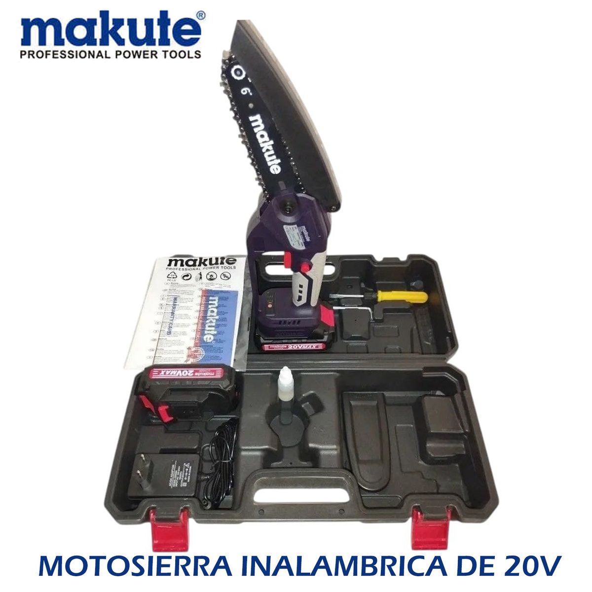 MAKUTE - MOTOSIERRA INALAMBRICA DE 20 V