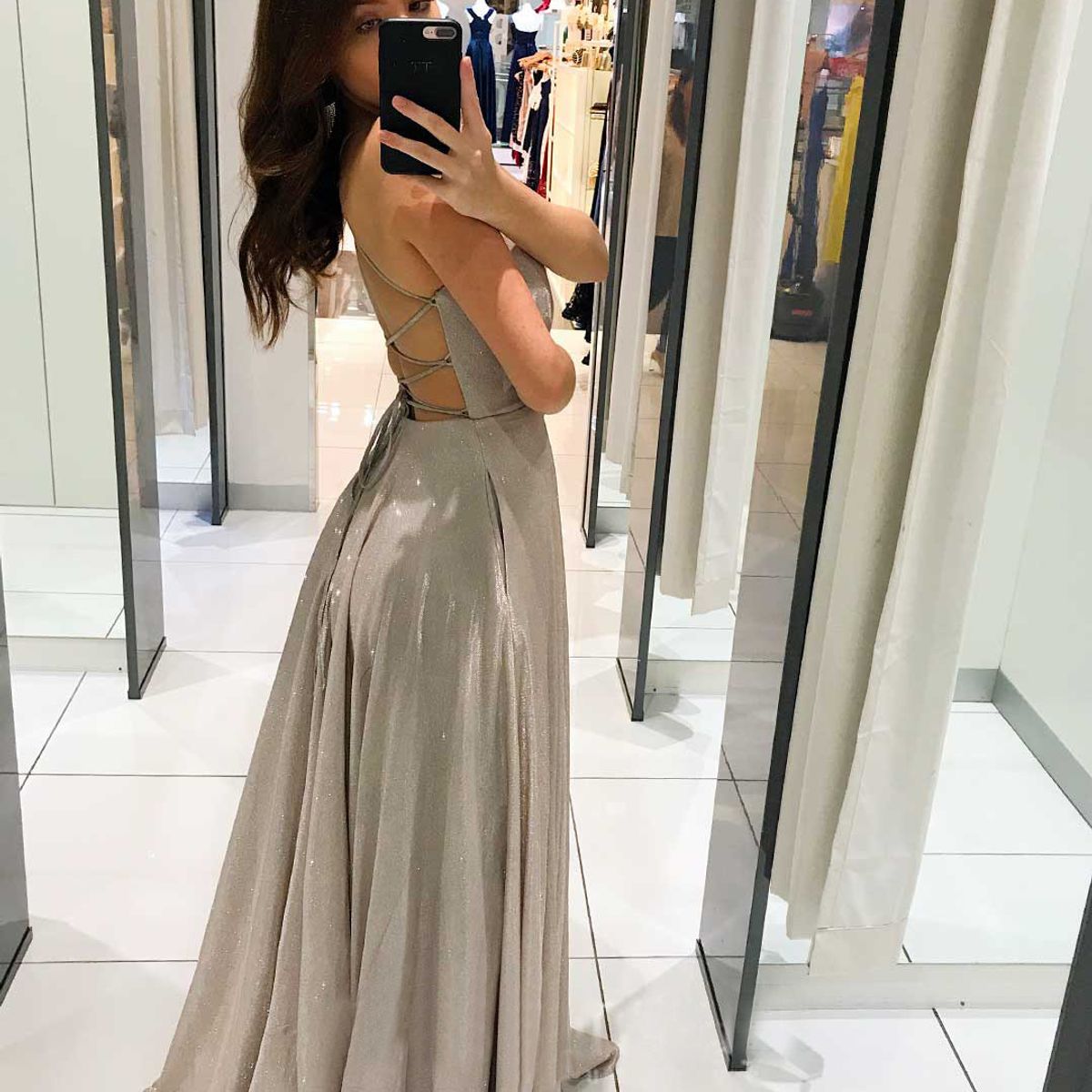 BLWOENS - Vestido de noche para mujers - Beige