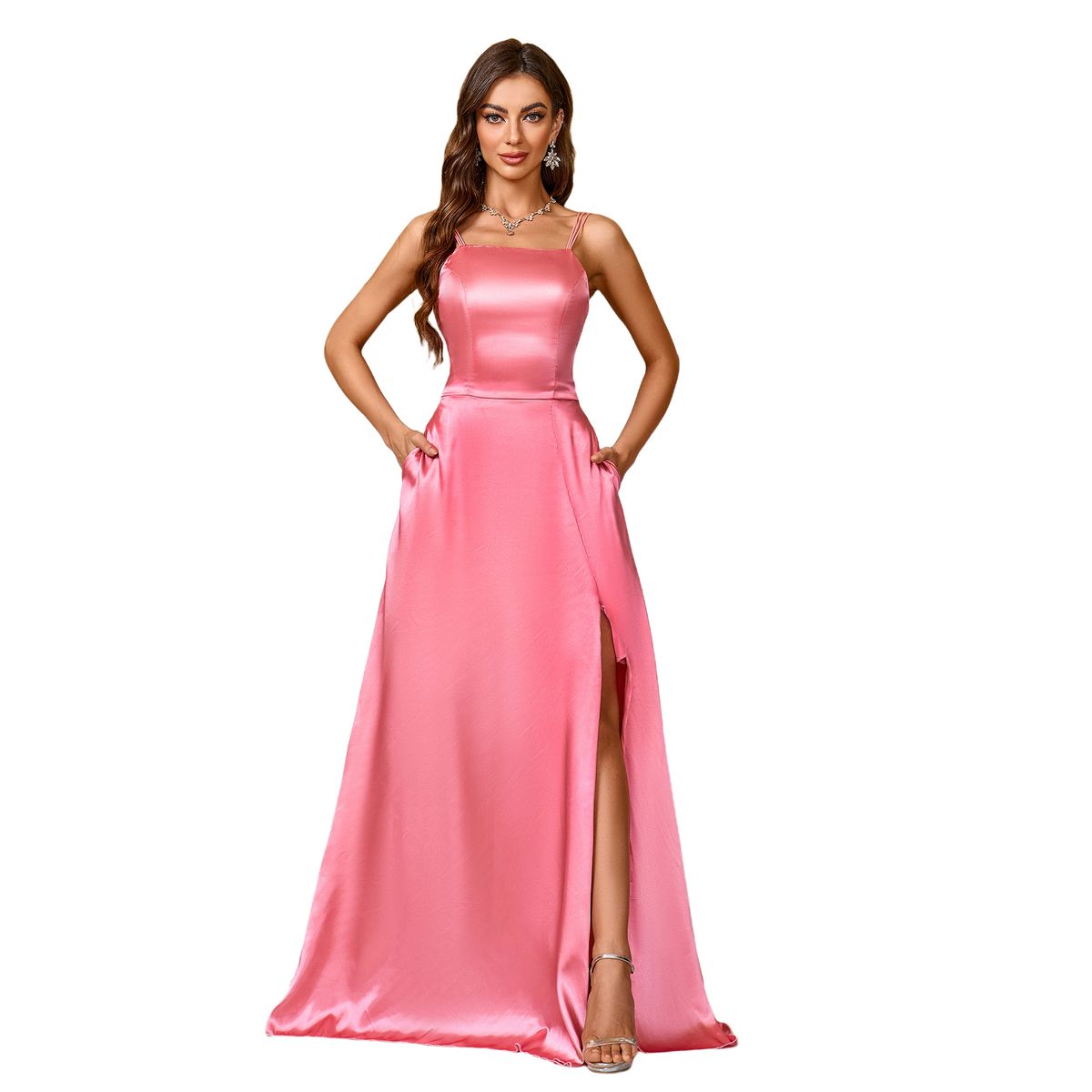 BLWOENS - Vestido de noche para mujers - Rosa