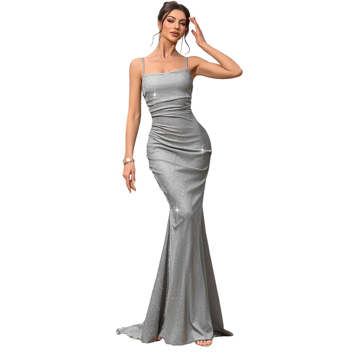 BLWOENS - Vestido de noche para mujers - Gris