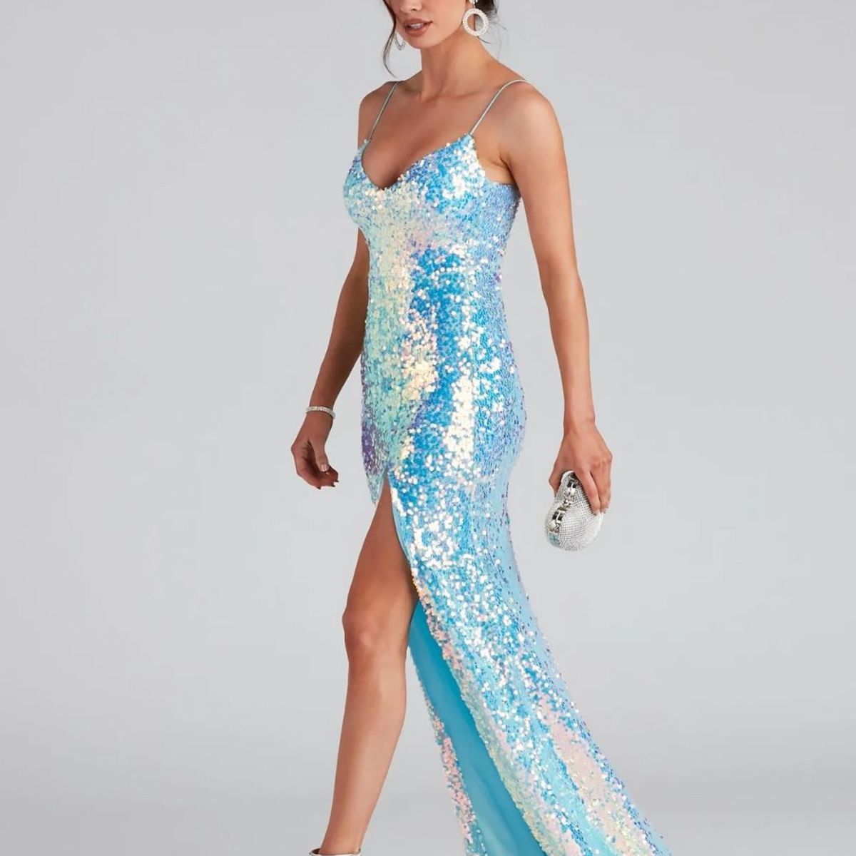 BLWOENS - Vestido de noche para mujers - Azul