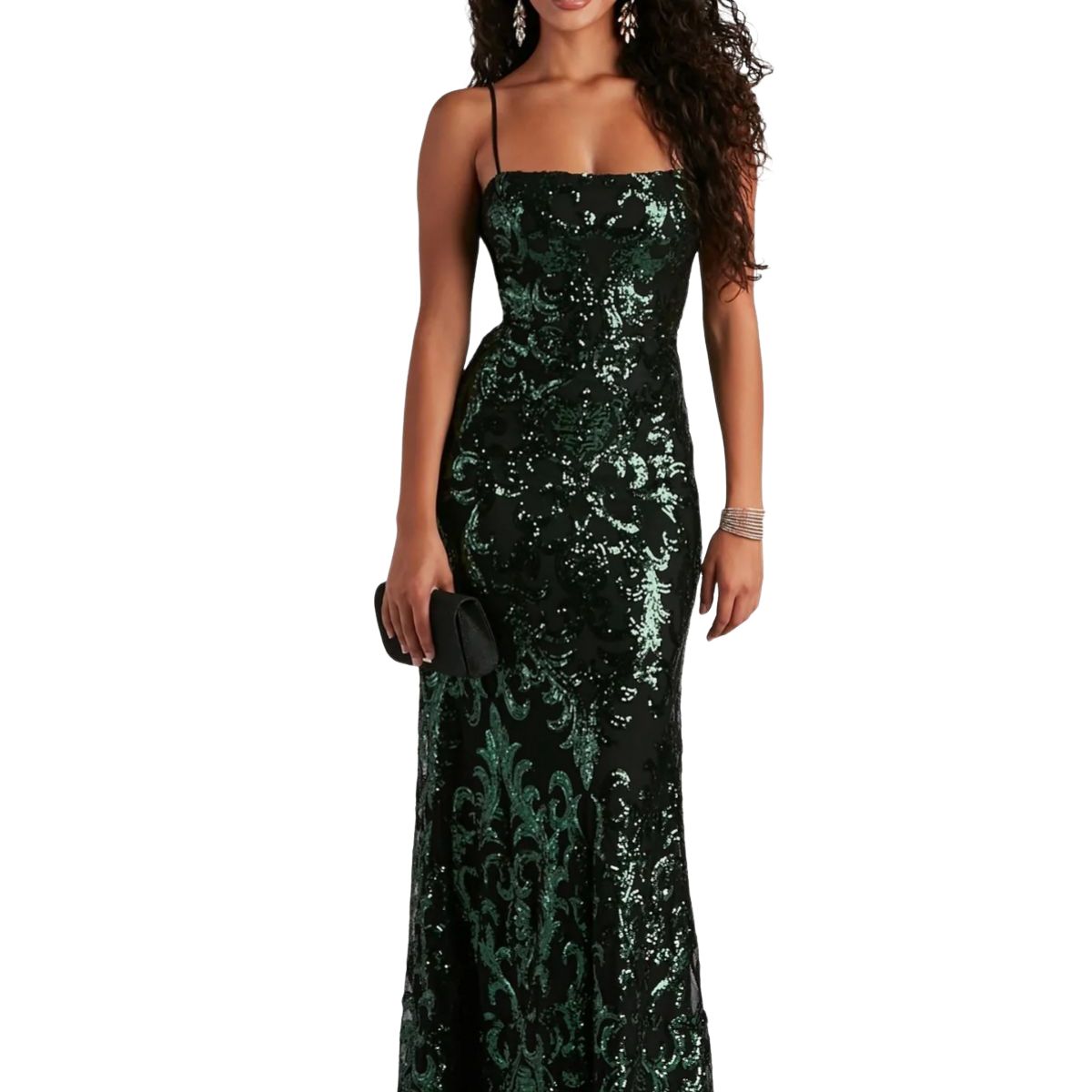 BLWOENS - Vestido de noche para mujers - Verde