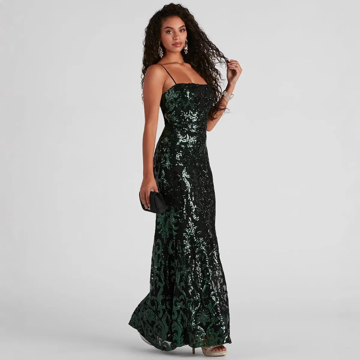 BLWOENS - Vestido de noche para mujers - Verde