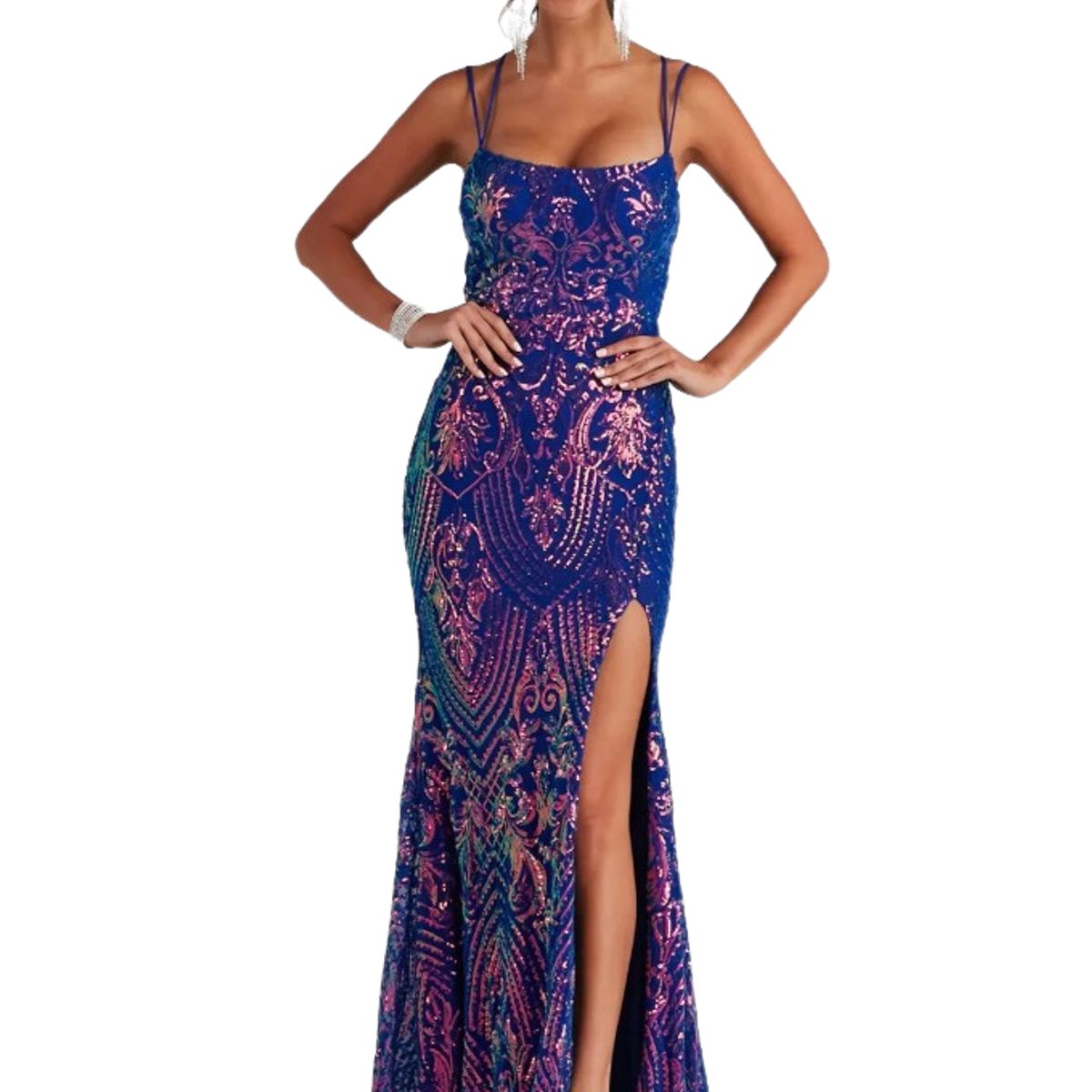 BLWOENS - Vestido de noche para mujers - Violeta