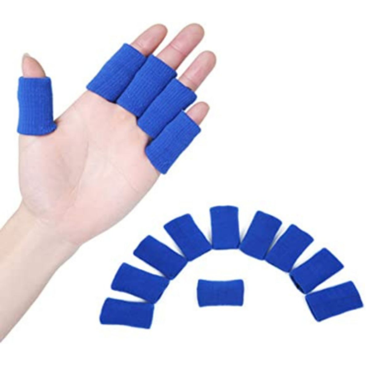 GENERICO - Set 10 Protectores de Dedos Elásticos Deportivos  Soporte Articular y Prevención