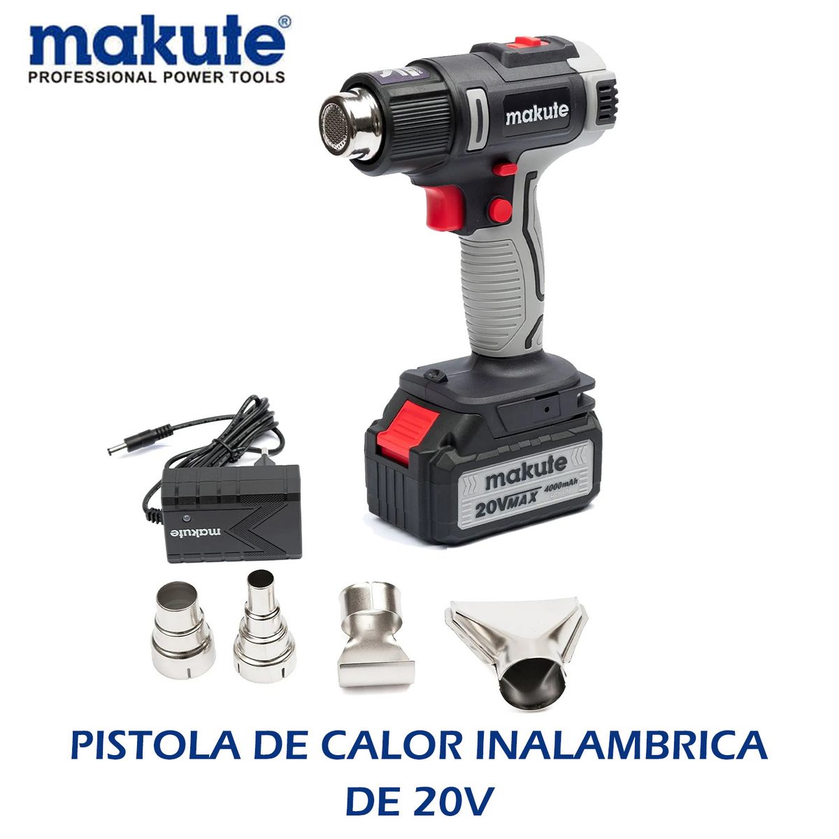PISTOLA DE CALOR INALAMBRICA 20V, marca MAKUTE - Foto Principal