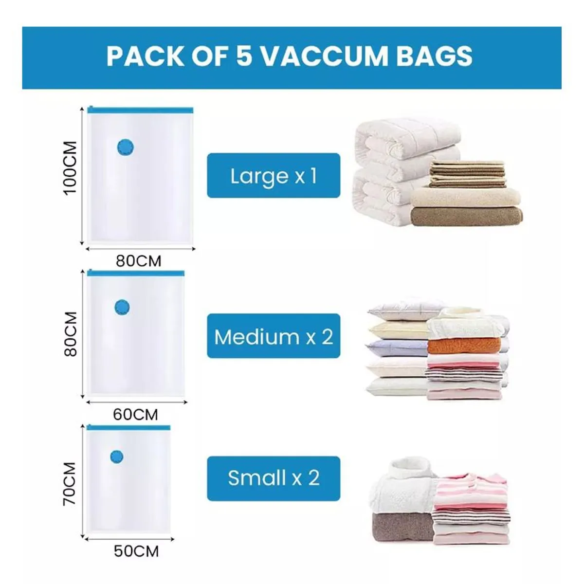 GENERICO - PACK x6 BOLSAS AL VACIO MAS INFLADOR SUCCIONADOR