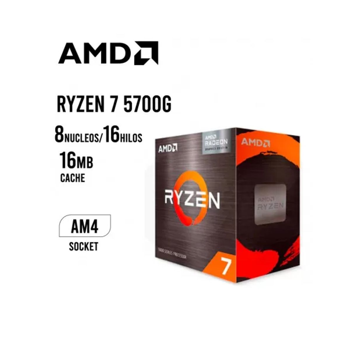 AMD - Computadora PC GAMER Ryzen 5 5500 RAM 16GB DISCO SSD 500GB GRAFICA RTX 3050 6GB