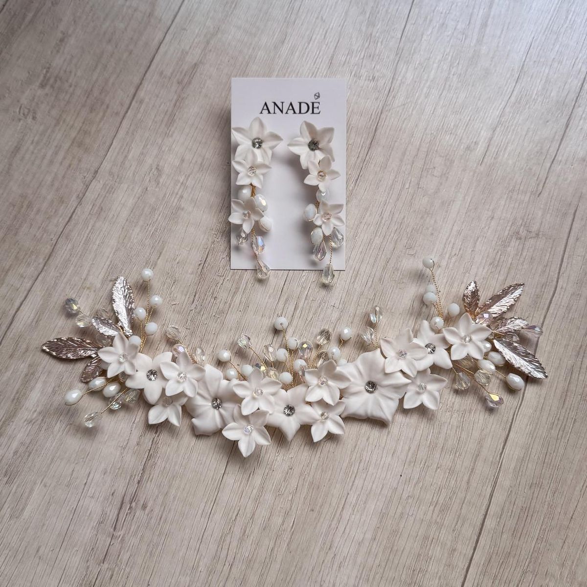 ANADE HANDMADE - TOCADO TIARA ACCESORIO CABELLO JOYAS DE NOVIA