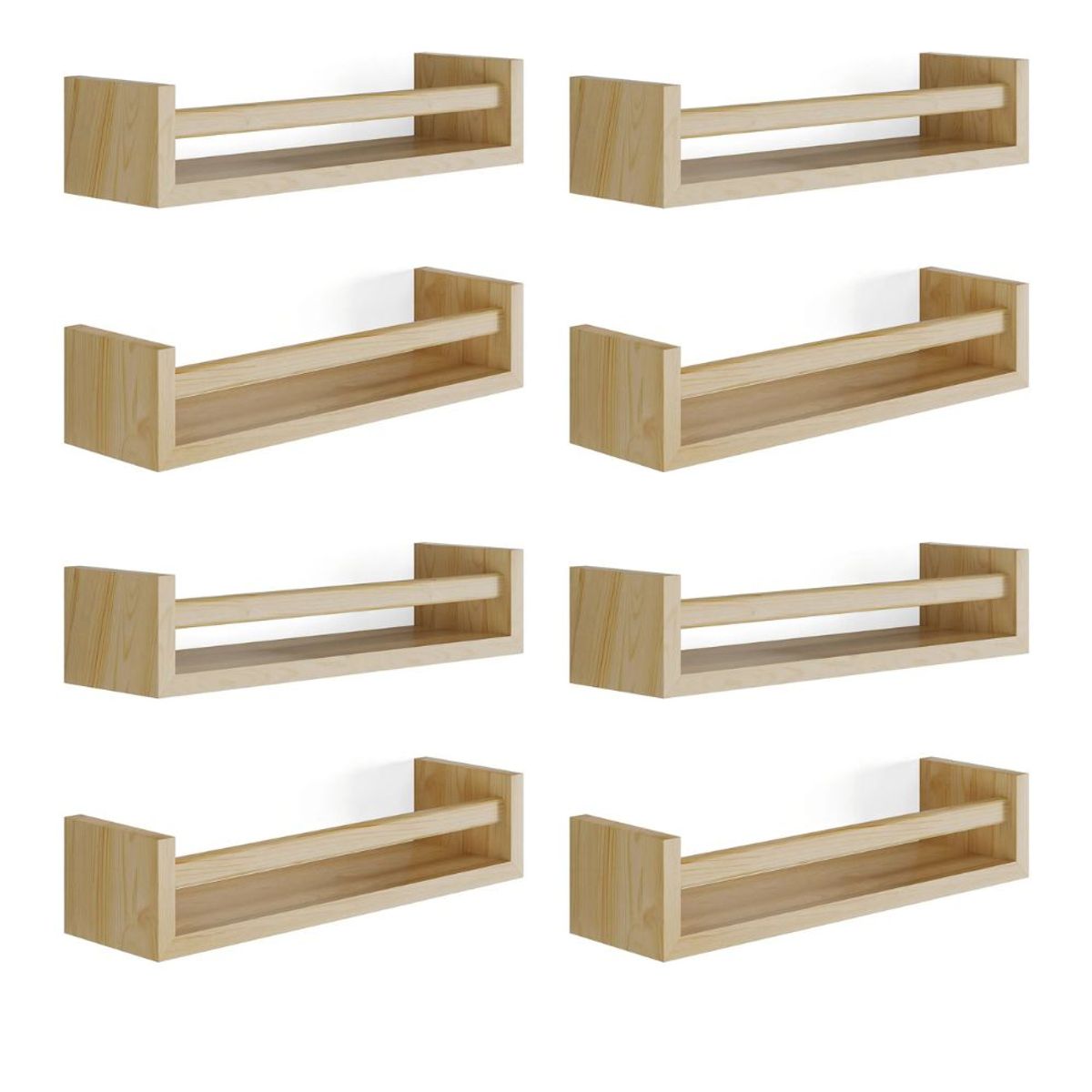 GENERICO - Repisa Flotante x8 unid Touji Duna - Petrox Home