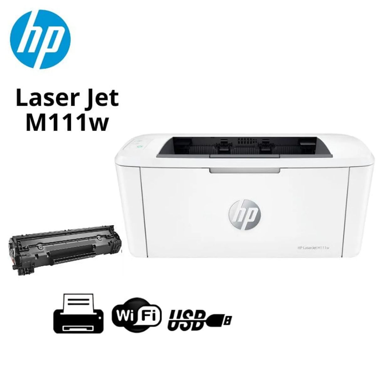 HP - IMPRESORA HP M111W LASERJET  B/N 7MD68A