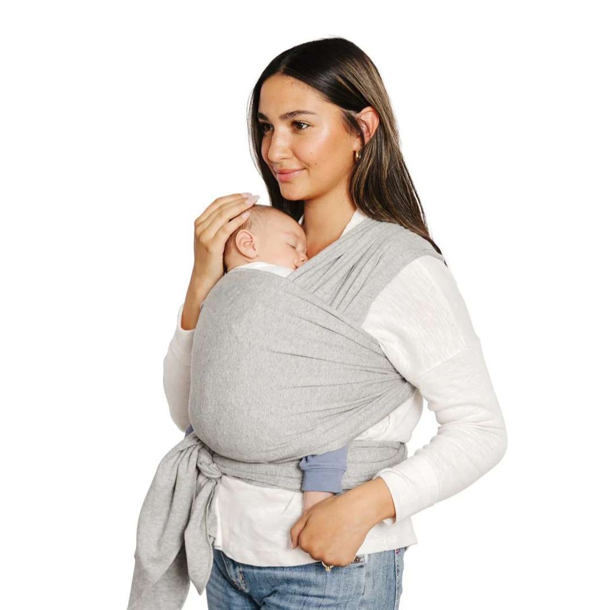 GENERICO - Fular NEW BORN Nemito 100% algodón GRIS CLARO