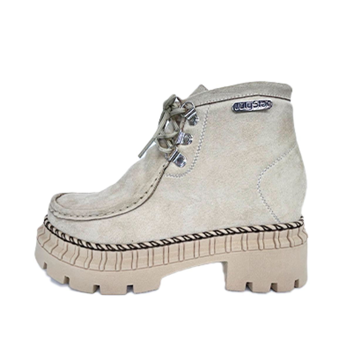 BASHIRA - Zapato para dama Garota Botin  Beige