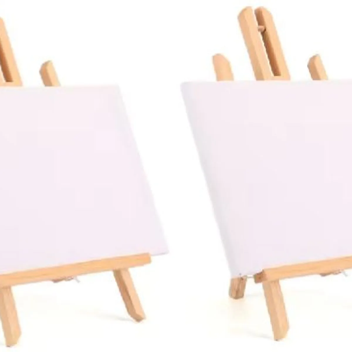 GENERICO - Pack x2  2 Lienzo con 2 Caballete 20 cm x 24 cm