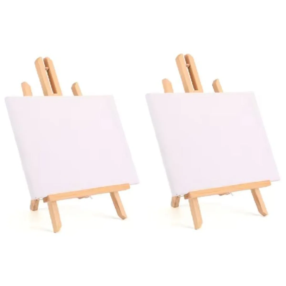 GENERICO - Pack x2  2 Lienzo con 2 Caballete 20 cm x 24 cm