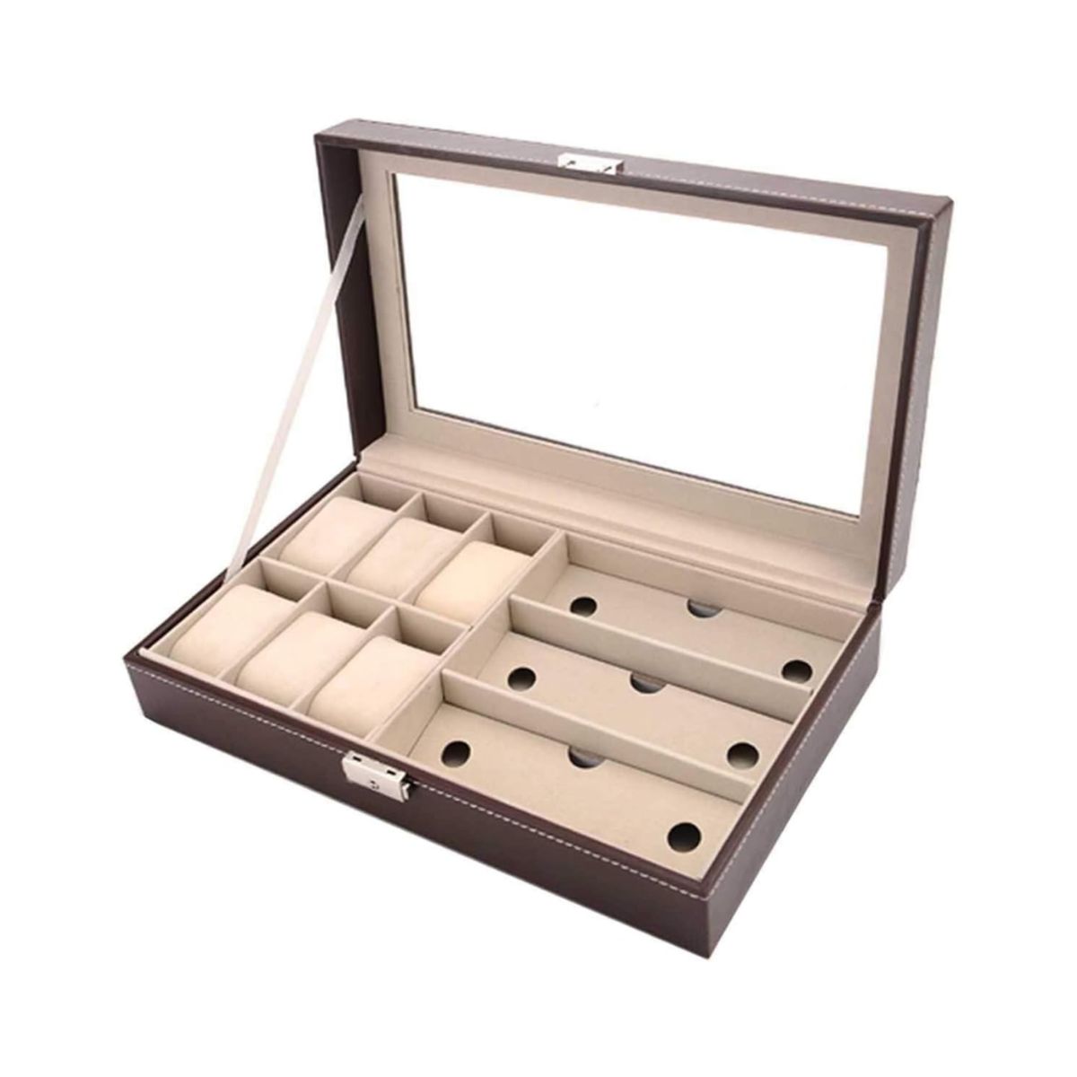INSPIRA - Caja Organizadora para Relojes y Lentes 9 Compartimientos