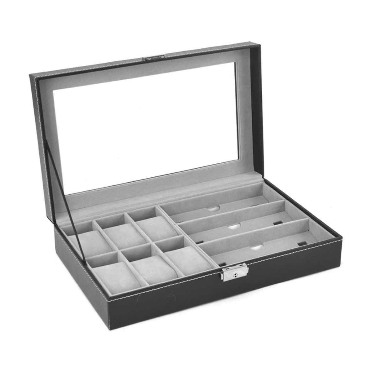 INSPIRA - Caja Organizadora para Relojes y Lentes 9 Compartimientos