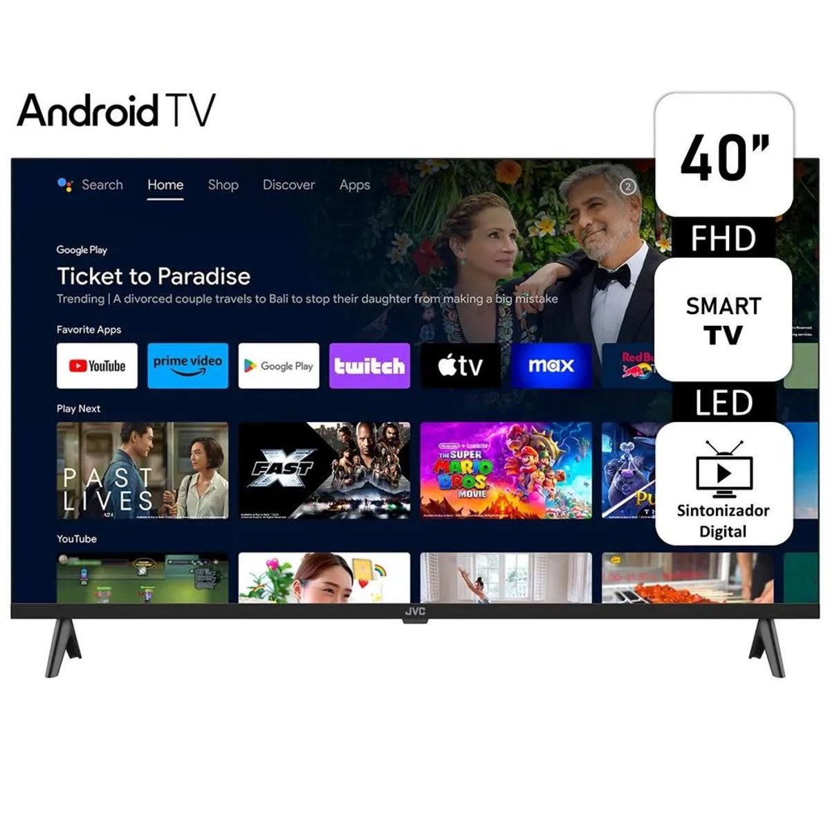 JVC - JVC SMART TV 40 Full HD ANDROID T LT-40KB418