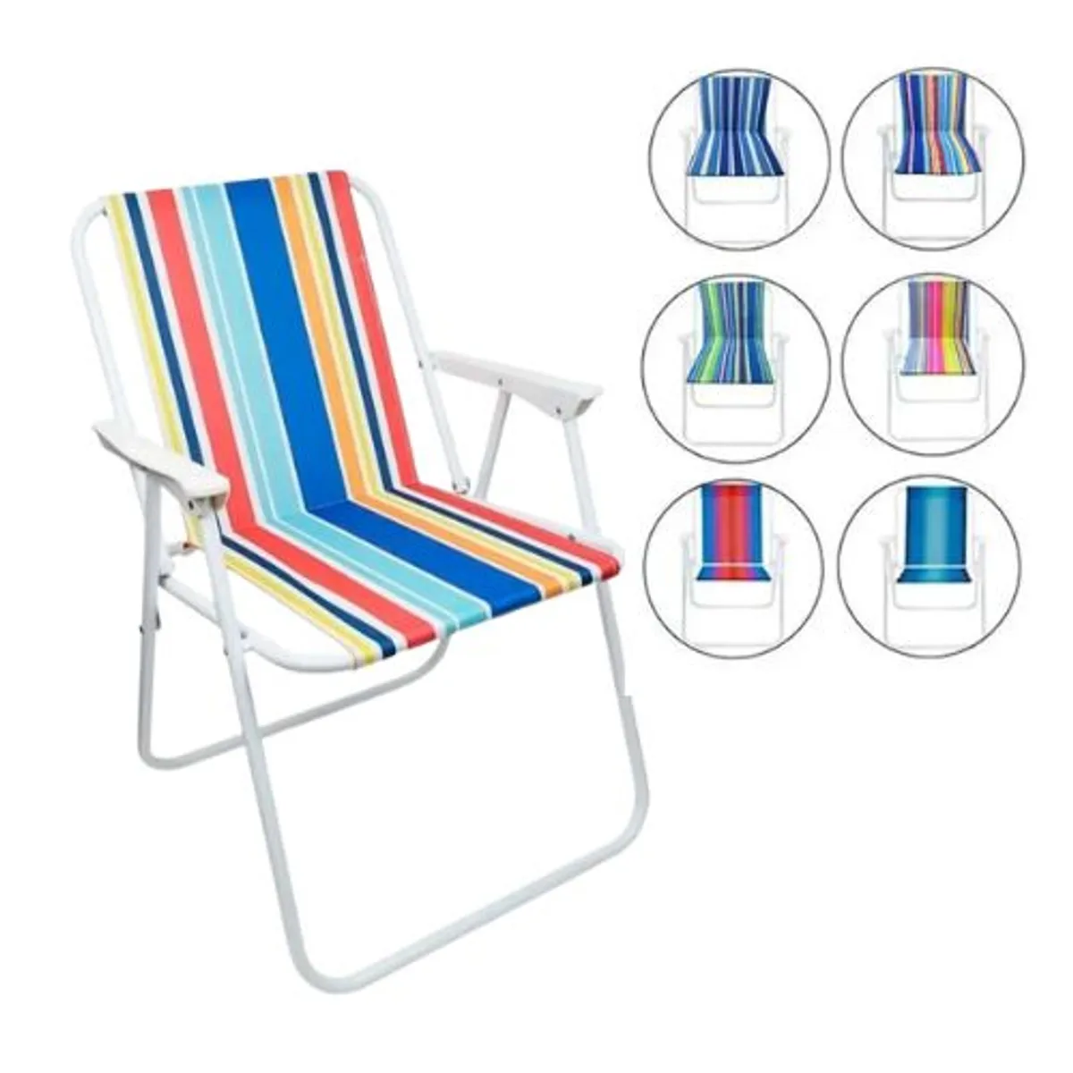 INSPIRA MARKET - Silla de Playa Camping Terraza Plegable Multicolor