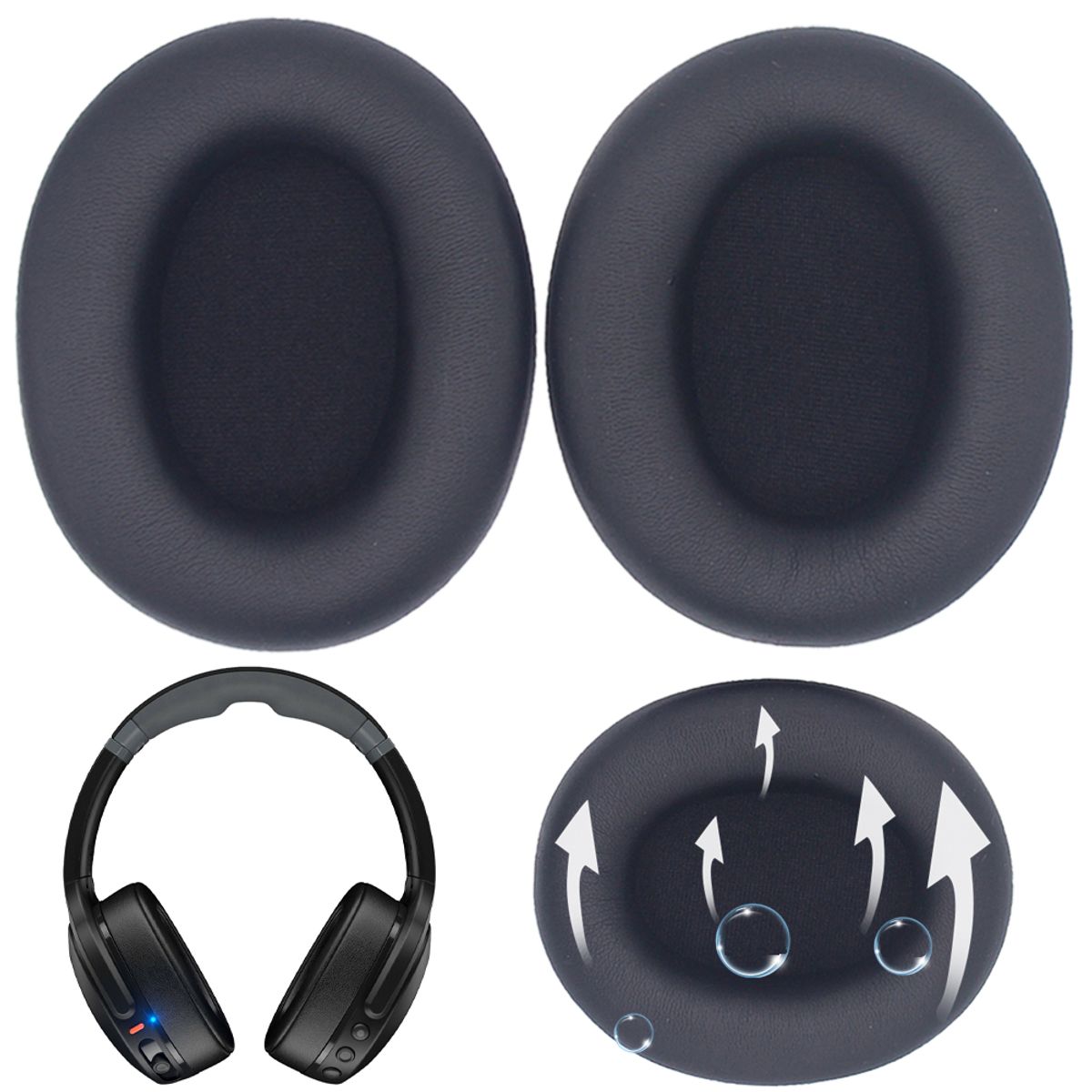 GENERICO - Almohadillas para audifonos skullcandy crusher anc  2 negro