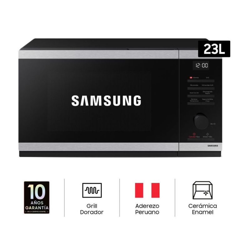 SAMSUNG - MICROONDAS SAMSUNG CON DORADOR 23lts MG23DG4524ATPE