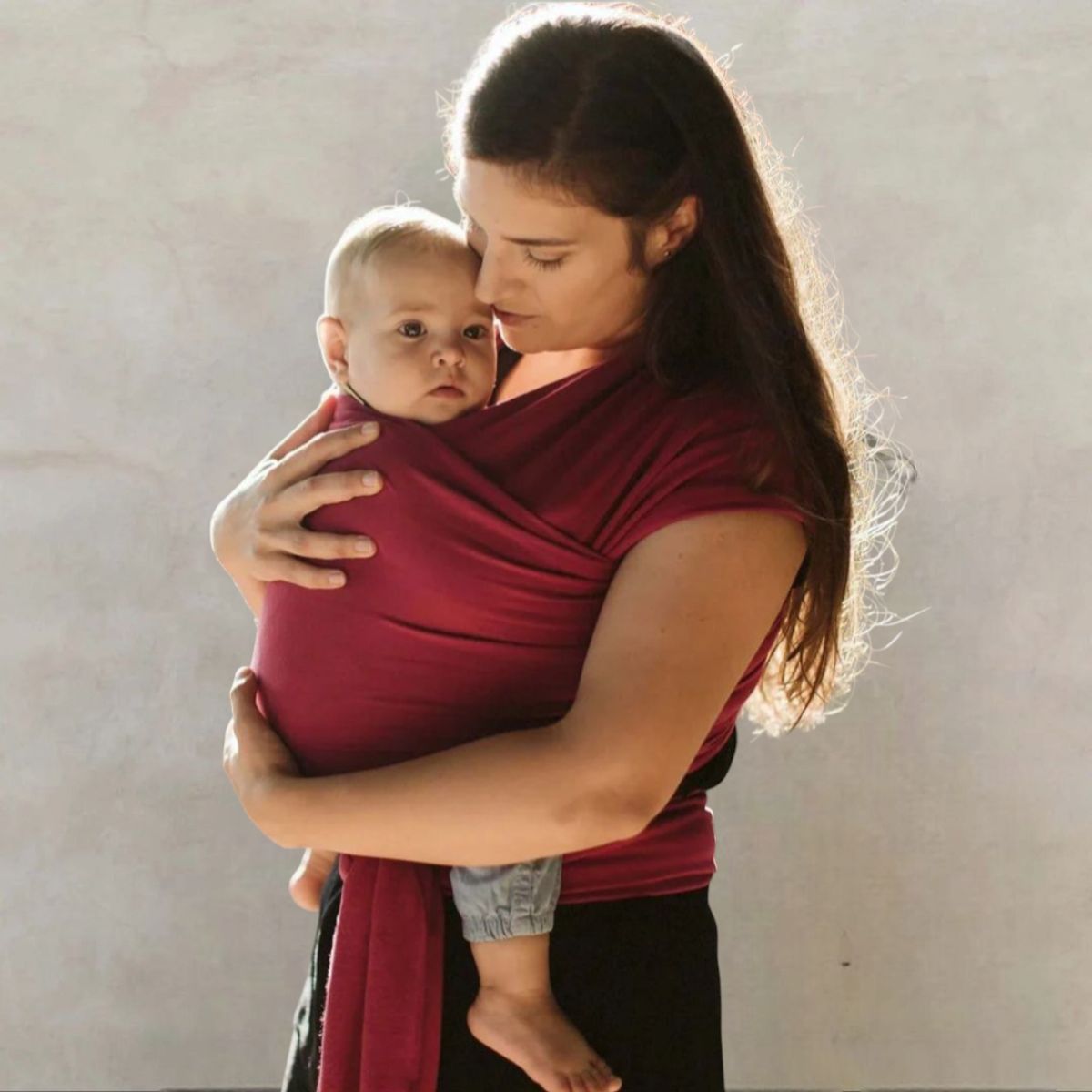 GENERICO - Fular PREMIUM Nemito 100% algodón GUINDA