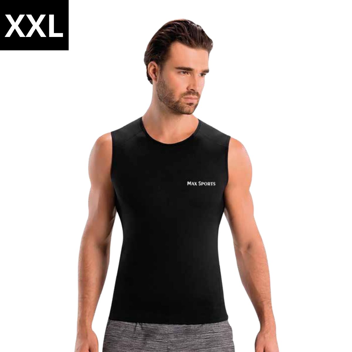 GENERICO - Faja Chaleco Tubular Negro XXL  MAXSPORTS