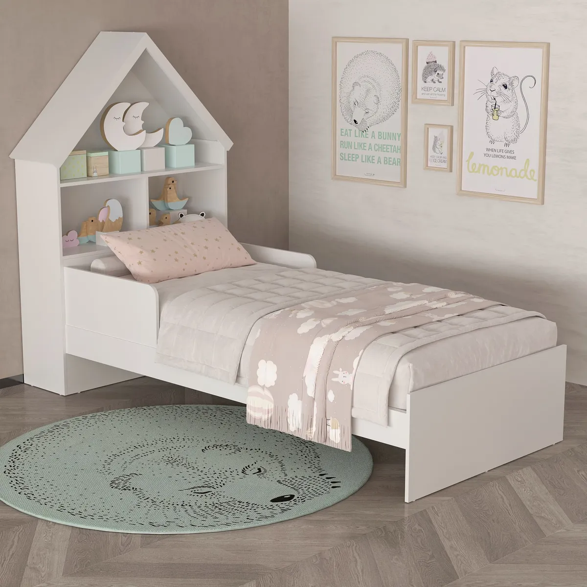 2020 HOME PERU - Cama Infantil Ariel Blanca 1 Plz