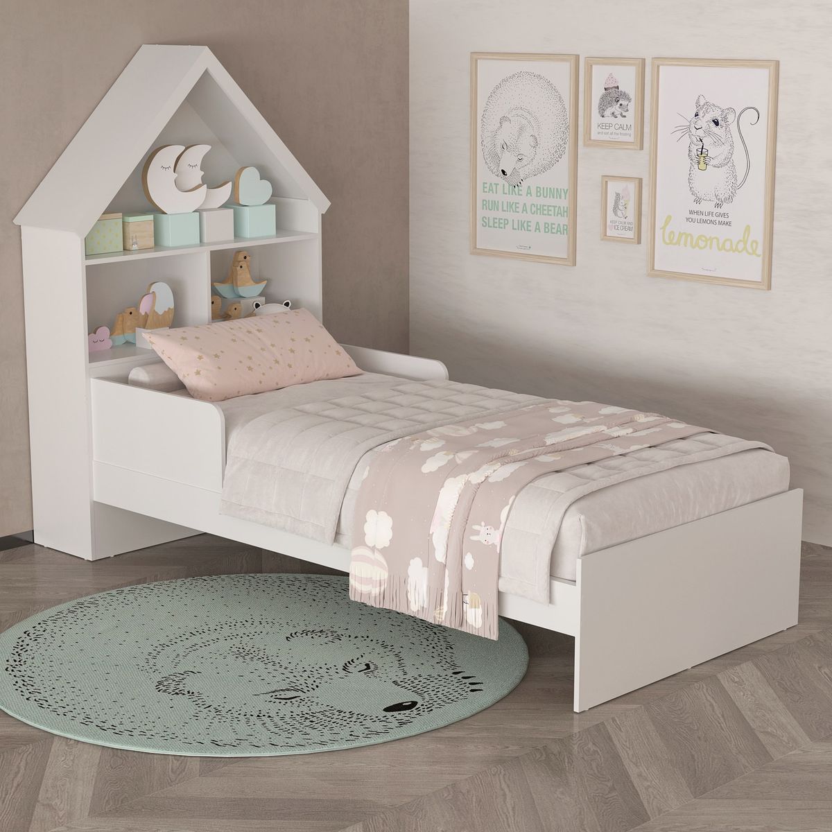 2020 HOME PERU - Cama Infantil Ariel Blanca 1 Plz