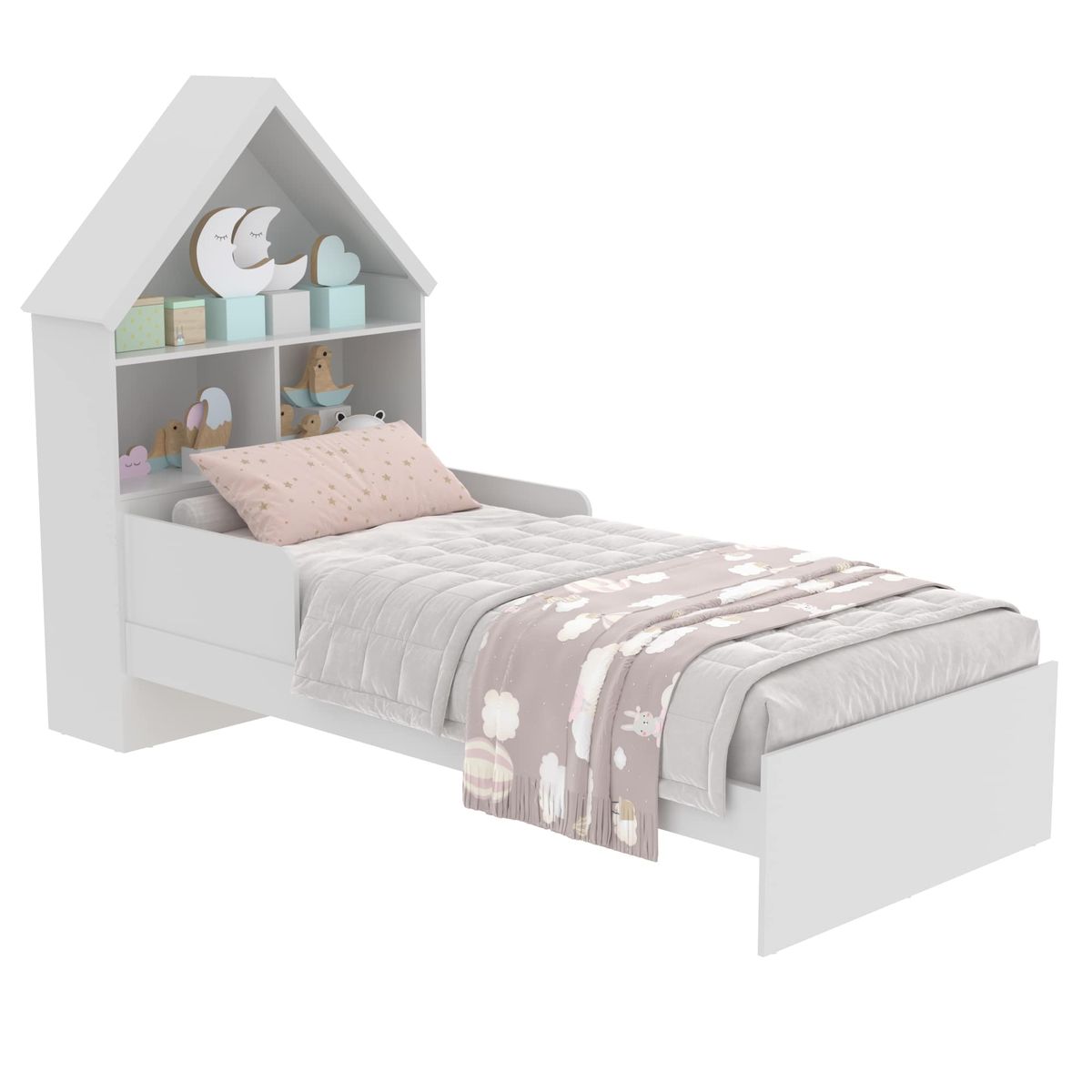 2020 HOME PERU - Cama Infantil Ariel Blanca 1 Plz