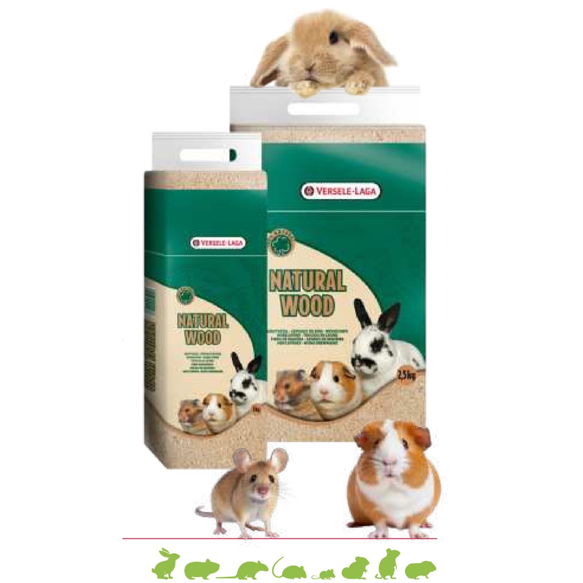 GENERICO - Sustrato de madera para conejo Natural Wood 1kg Viruta