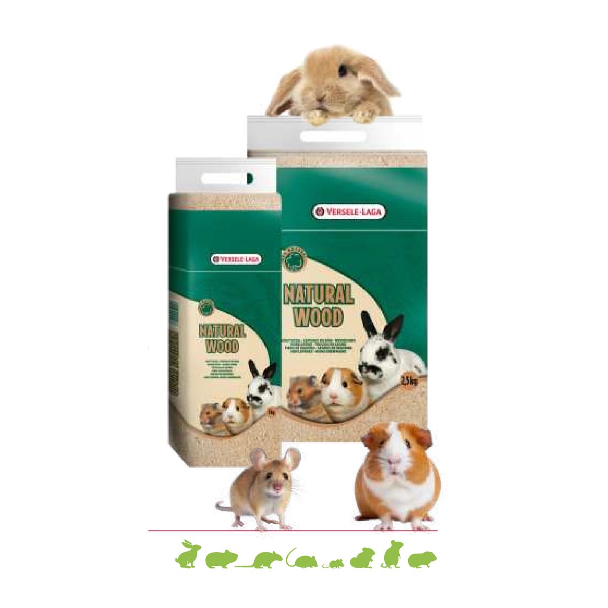 GENERICO - Sustrato de madera para conejo Natural Wood 1kg Viruta