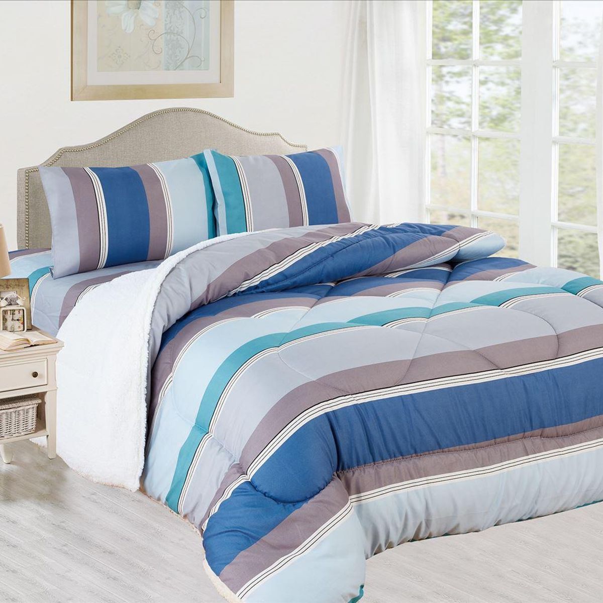 CASATEX - EDREDÓN CASATEX ALGODÓN CON SHERPA 1.5 PLZ